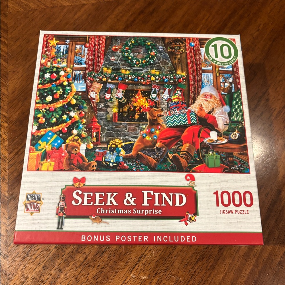 MasterPieces 1000 Piece Seek & Find Jigsaw Puzzle Christmas Surprise